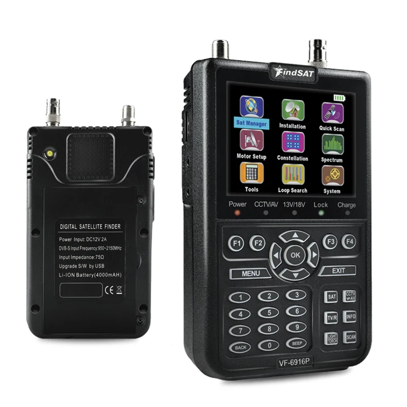 Vf-6900 Satellite Finder Meter Per Ricevitore Tv Satellitare Dvb S2 Cctv Ahd & Tvi & Cvi Hd Camera Display Sat Finder H.264 Satfinder