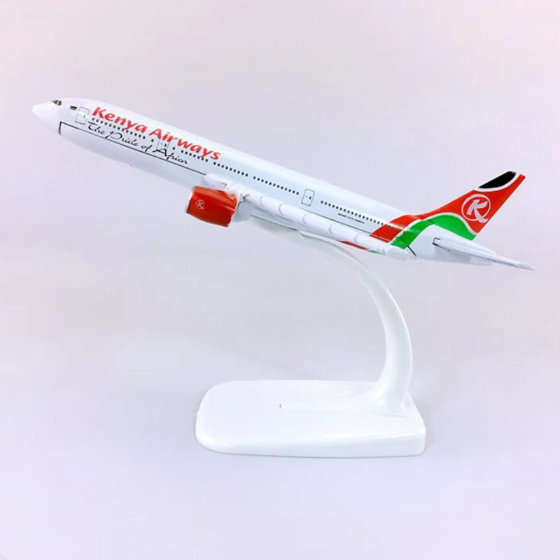 

16cm Boeing B777 Kenya Airlines Alloy Plane Model Aviation Static Diecast Aircraft Toys Airplane Airliner Kid Collection Gifts