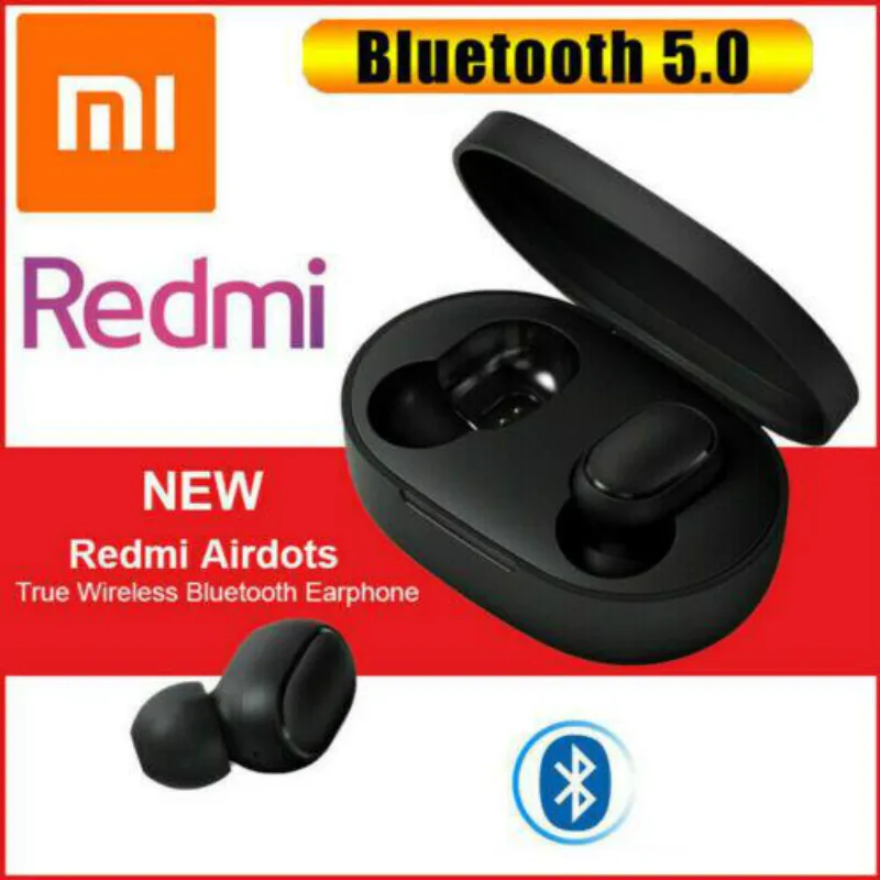 

For Xiaomi Redmi Airdots Xiaomi Wireless Earphone Voice Control Bluetooth 5.0 Noise Reduction Tap Control