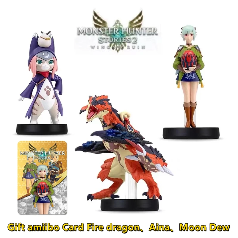 Для Nintentd amiibo Monster Hunter Stories 2: крылья разрушенной фигуры Magnamalo Palico Palamute в наличии |