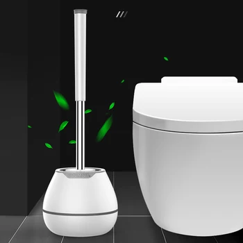 

TPR Silicone Toilet Brush Floor-Standing Punch Free Toilet Cleaning Brush Household Items Home Bathroom Accessories Sets