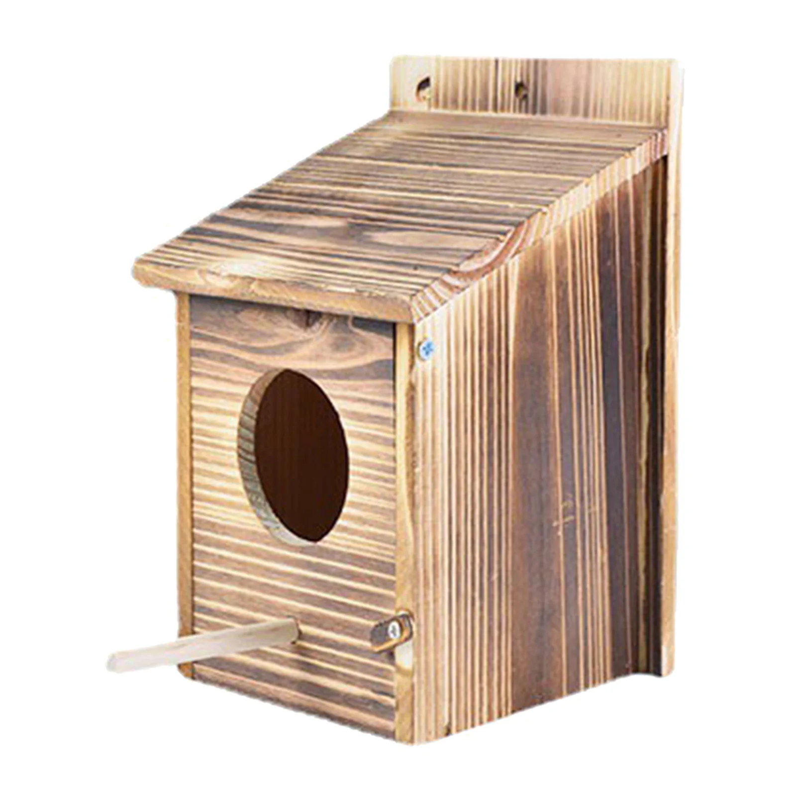 Wooden Wild Bird Nesting Box Bird House Attracts Variety of Small Wild