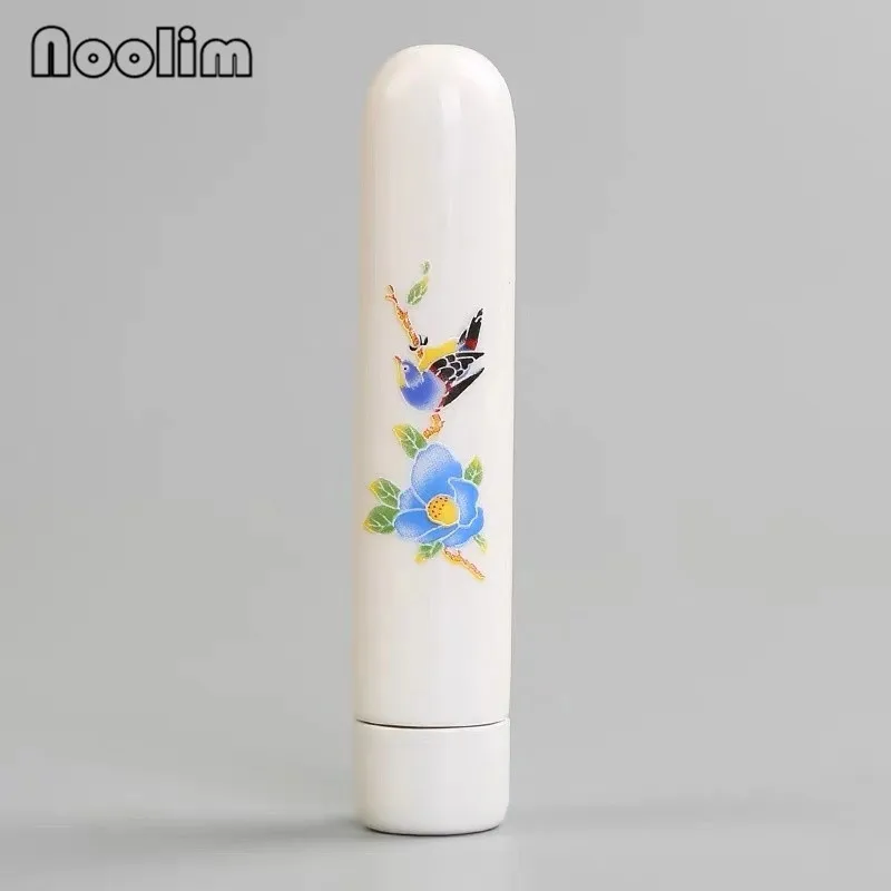 Ceramic Jingdezhen Hand-painted Lotus Tea Box Travel Mini Tea Cans Portable Sealed Storage Jar Small Exquisite Tea Caddy - Цвет: F