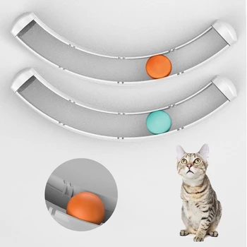 

3 Colors Cat Toys Interactive Track Ball toy Cat practical Window Suction Cup Track Ball Play Tunnel Pet Toys Pet Accessories