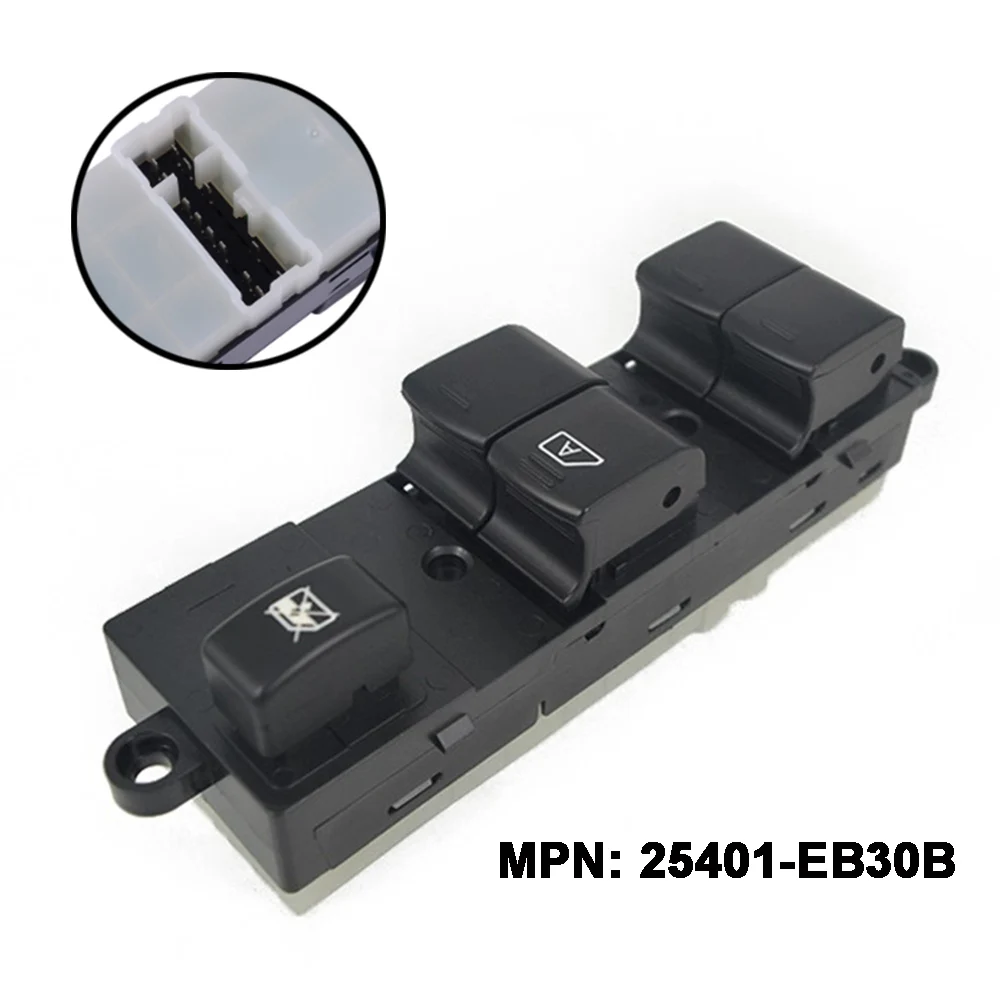 

JEAZEA Plastic Electric Window Master Lifter Switch 25401EB30B 25401-5X010 Fit for Nissan Navara D40 Pathfinder R51 Qashqai J10