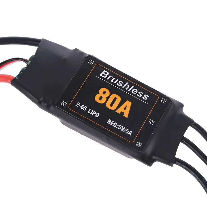 80A 2-6S ESC Brushless ESC Speed controller for RC Airplane Helicopter R7RB