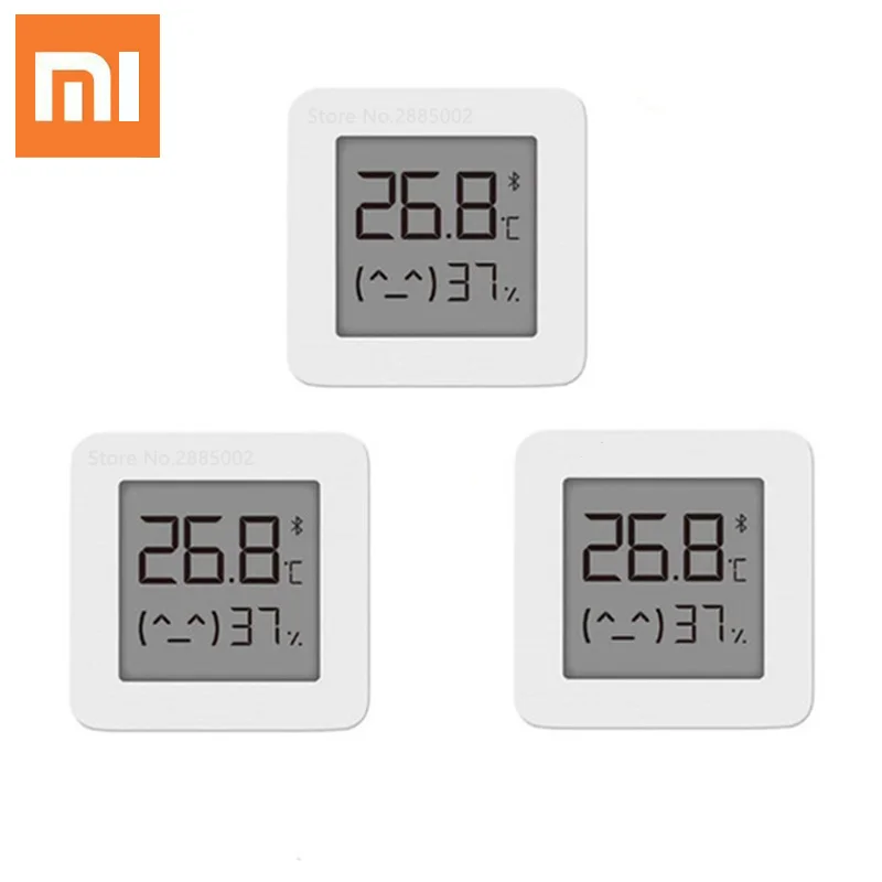 Цифровой Bluetooth термометр XIAOMI Mijia беспроводной смарт 2 с гигрометром и датчиком