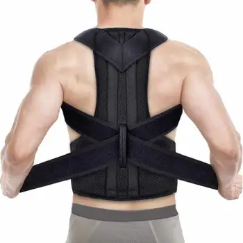 

1 pc Back posture correction belt posture support clavicle support adjustable back trainer unisex breathable shoulder belt