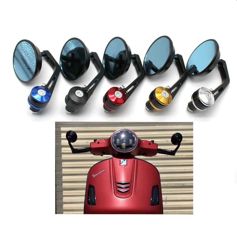 For Vespa Piaggio Handlebar Mirror Rearview Mirror Cnc Aluminum Sprint