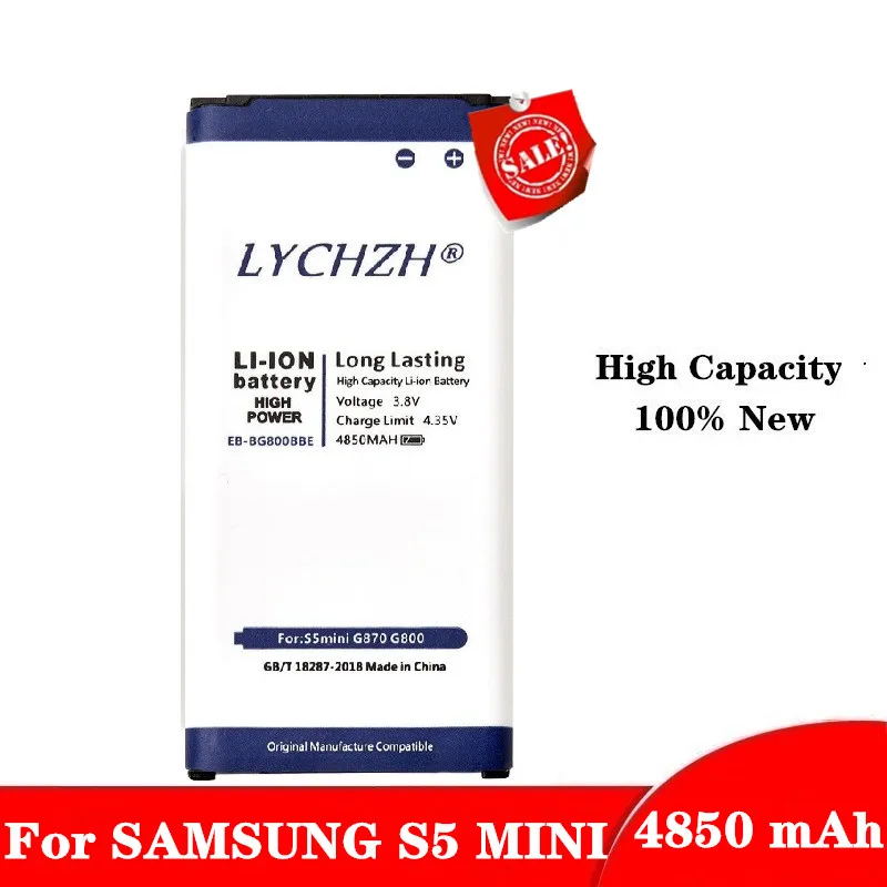 Оригинальный аккумулятор для Samsung S5 MINI Galaxy Mini G800 G800F G800H G800A G800Y G800R 4850