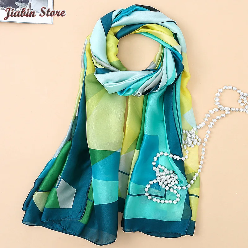 

Long Wraps Beach Silk scarf Pashminas soft hot shawl summer scarves Bandana luxury brand Elegant Foulard for Female