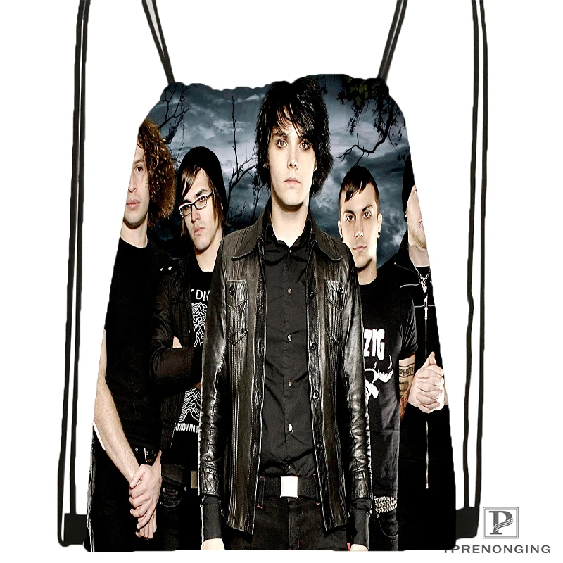 Custom Gerard Way My Chemical Romance походная сумка на шнурке милый рюкзак для детей(черная спинка) 31x40 см#180531-04-24