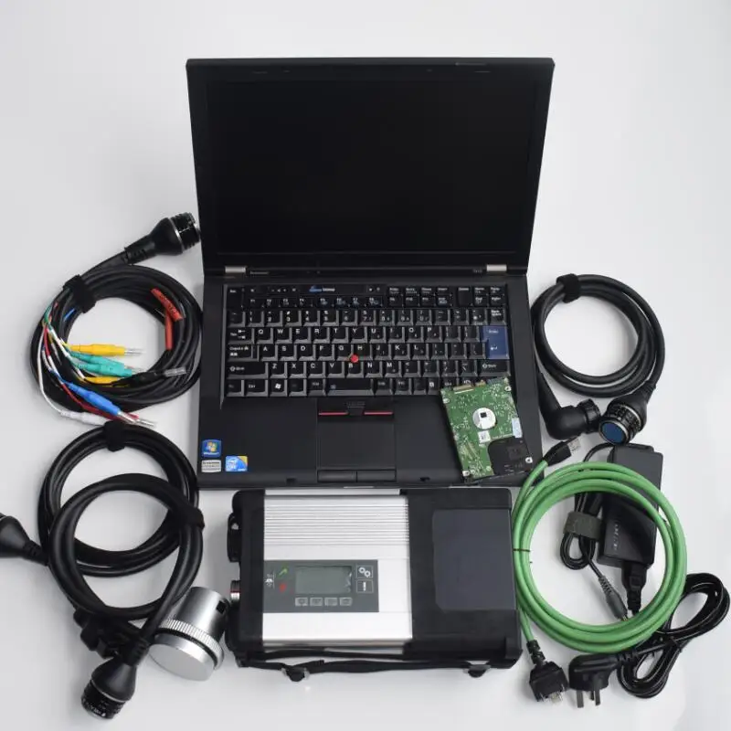 Лучшее Качество MB Star C5 SD Подключение компактный 5 с T410 I7 4G ноутбук звезда C5 Диагностика V2019.9 программное обеспечение HDD SSD для автомобиля грузовика