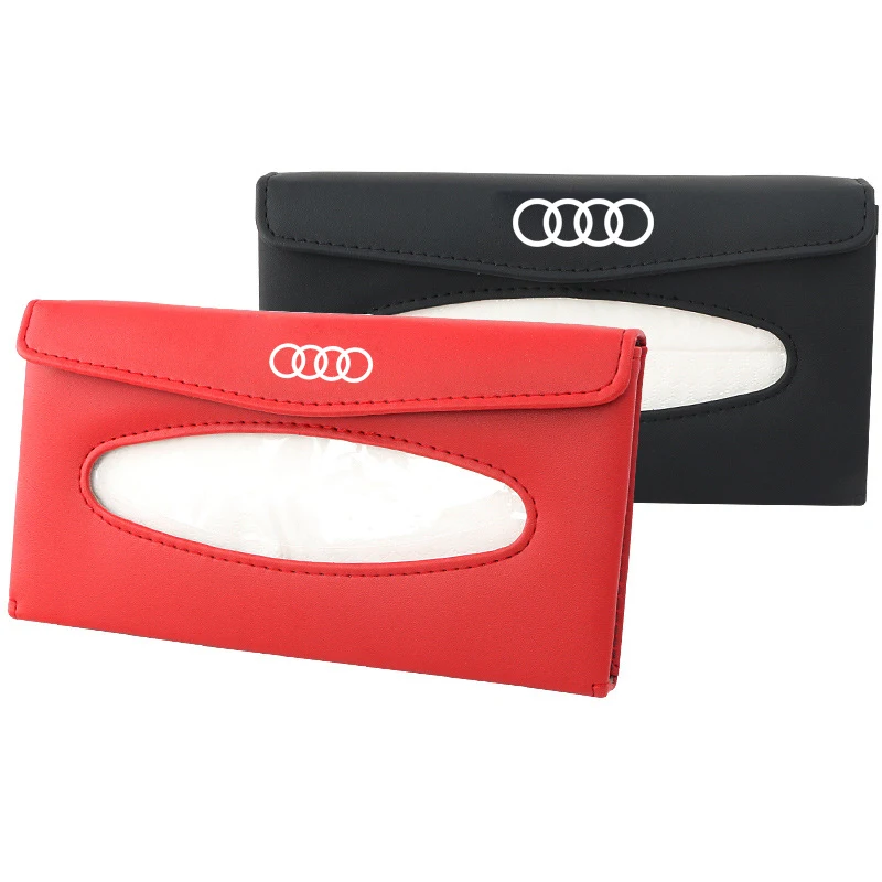 1 шт для Audi b5 b7 b8 A3 A4 A4L A5 A6L C5 C6 RS4 RS5 Q3 Q5 Q7 TT Стайлинг автомобиля солнцезащитный козырек ткани Бумага коробка заднем сиденье Бумага салфетка