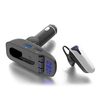 

ER9 Bluetooth Headset FM Transmitter MP3 Radio Adapter Car Kit Supports TF/SD Card And USB Car Charger For All Smartphones