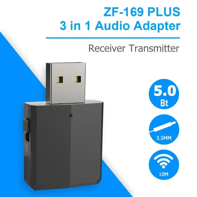 ZF-169 Plus стерео USB беспроводной BT приемник передатчик адаптер для автомобиля Музыка последняя версия V5.0 чип еще больше