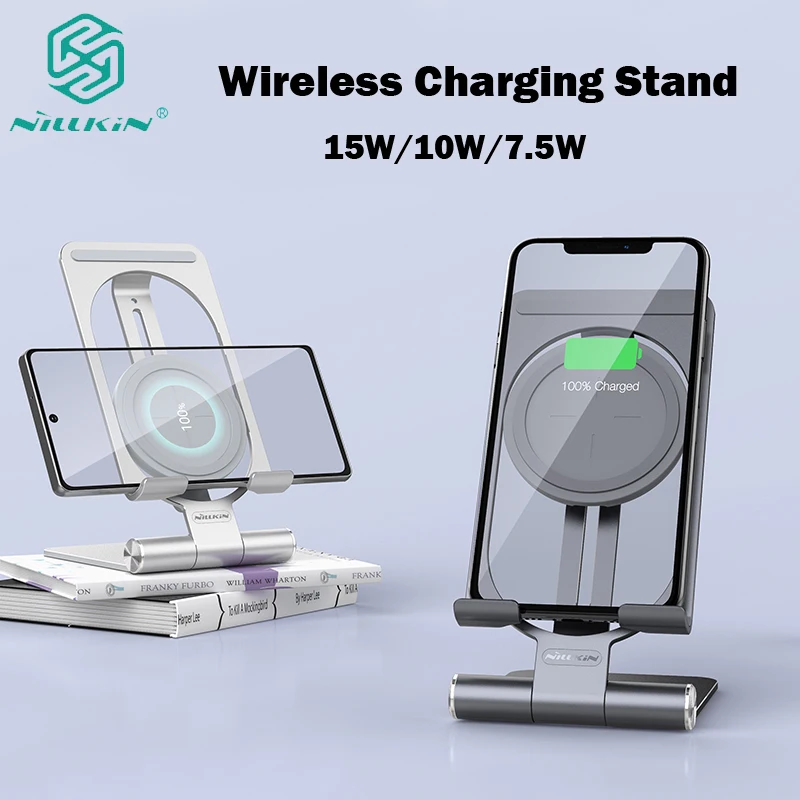 15W Fast Wireless Charger for iPhone 12 Pro for Mi 10 PowerHold Mini Wireless Charging Stand 2 In 1 충전기 טעינה Nillkin