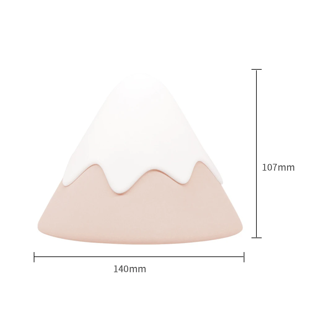 Decoration Wireless Led Touch Activated Bedside Night Light Home Snow Mountain Timer Kids Sound Control Rechargeable