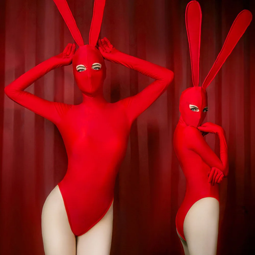 Женские костюмы кролика DS представление ночной клуб DJ певица танцевальная одежда сексуальное боди с изображением кролика ролевые игры костюмы озорное женское бельё с кроликом