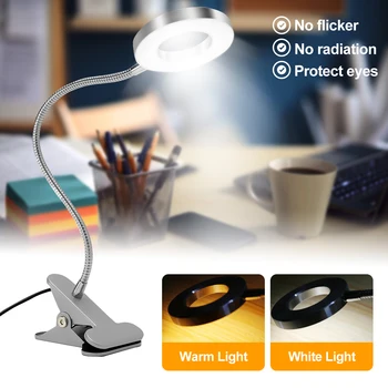 

Portable USB LED Mini Book Light Reading Light Table Lamp Flexible Clip-On USB Lamp for Power Bank Laptop Notebook PC Computer
