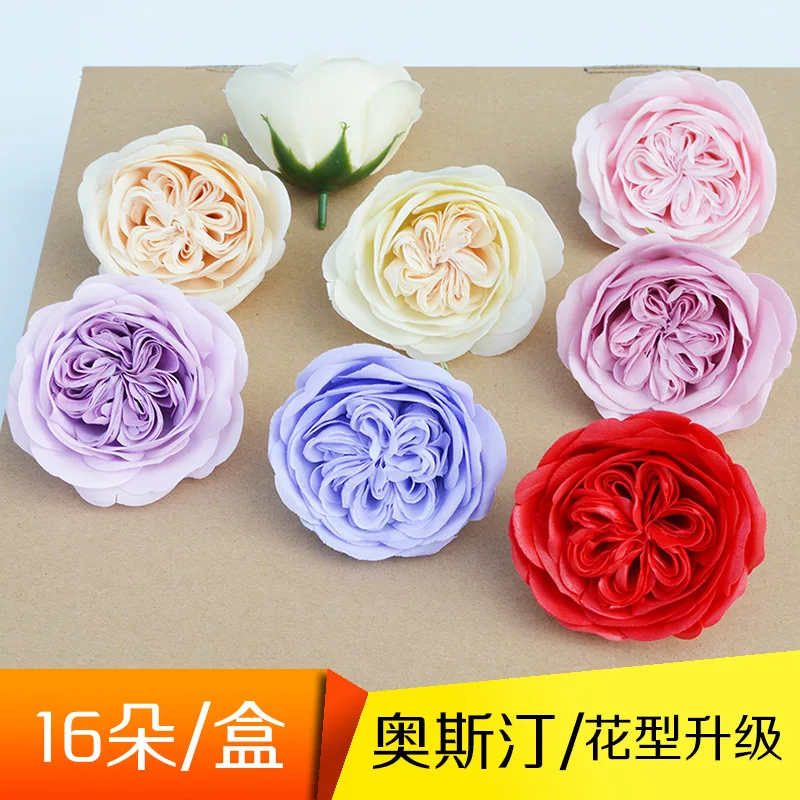 

16PCS Austen Rose Soap Flower Bath Body Artificial Flowers Giant Floral Soap Scented Rose Essential Wedding Valentine's Day Gift