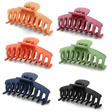 Pinza para el pelo de plástico negro resistente para mujer, pinzas para el pelo de gran tamaño, pinza de cangrejo, accesorios para el cabello