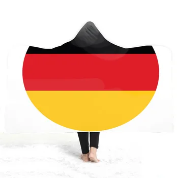

Free shipping Gift Flag Pattern Sherpa Fleece Hooded Blanket Cloak Throw Union Jack Flag US Germany Canada Australia Italy