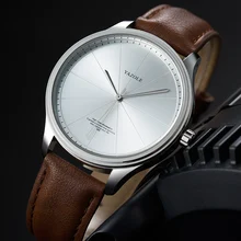 Брендовые Часы yazole, модные повседневные Простые мужские часы с кожаным ремешком, кварцевые наручные часы, мужские часы horloge, мужские часы