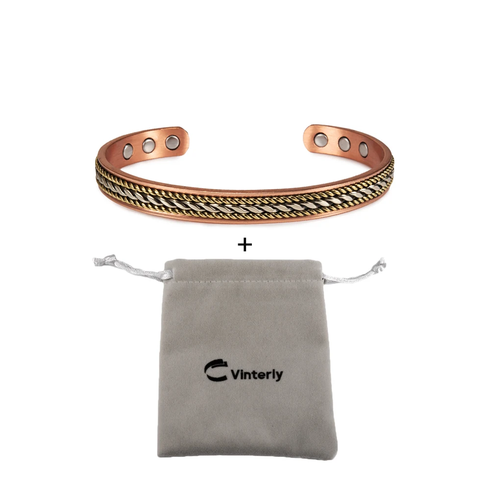 Copper Bracelet for Arthritis - GUARANTEED 99.9 PURE Copper Magnetic  Bracelet For Men Women With 6 Powerful Magnets For Effective Natural Relief  Of Joint Pain Arthritis RSI Carpal Tunnel 1 Bracelet :