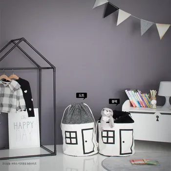 

INS Nordic Cute Small House Newborn Baby Bedroom Decor Infant Baby Bed Room Sheets Bumper Bag For Toys Kids Decoration Tent Gift