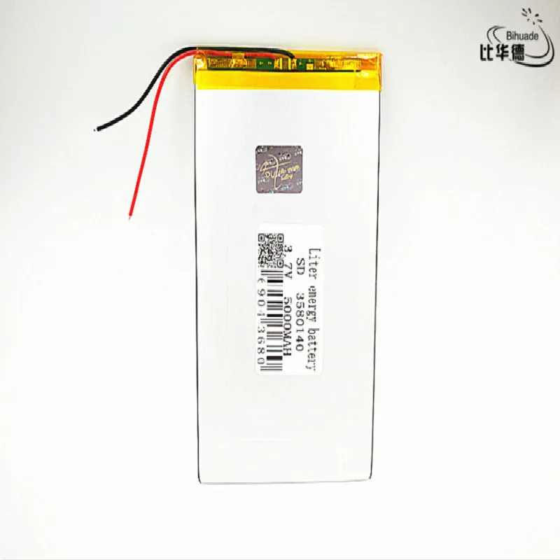 10 шт литиевая батарея хорошего качества 3,7 V, 5000 mAH 3580140 полимер литий-ионный/литий-ионный аккумулятор для планшетных ПК, gps, mp3, mp4
