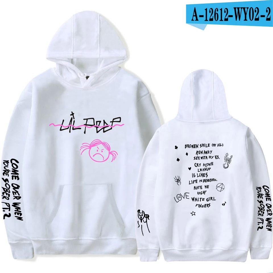 white Хит, Мужская толстовка lil peep, Женская толстовка, толстовка для отдыха, уличная одежда, черный хлопок, Забавный принт, хип-хоп, Keep Hellboy, топ с капюшоном - Цвет: white
