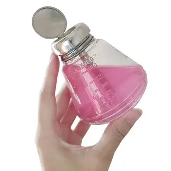 

1PC 180ML Empty Refillable Bottles Drop-Shaped Glass Container Nail Polish Remover Pump Bottle Liquid Perfume Spray Bottles