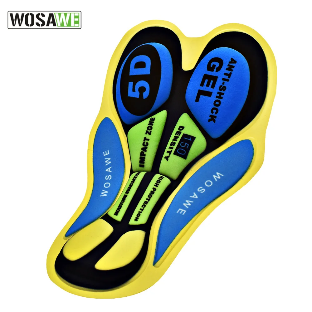 

WOSAWE Outdoor Motorbike Cycling Shorts Underwear Padded DIY Cushion Silicone Breathable 5D Pads Bike Sport Wear Riding Base