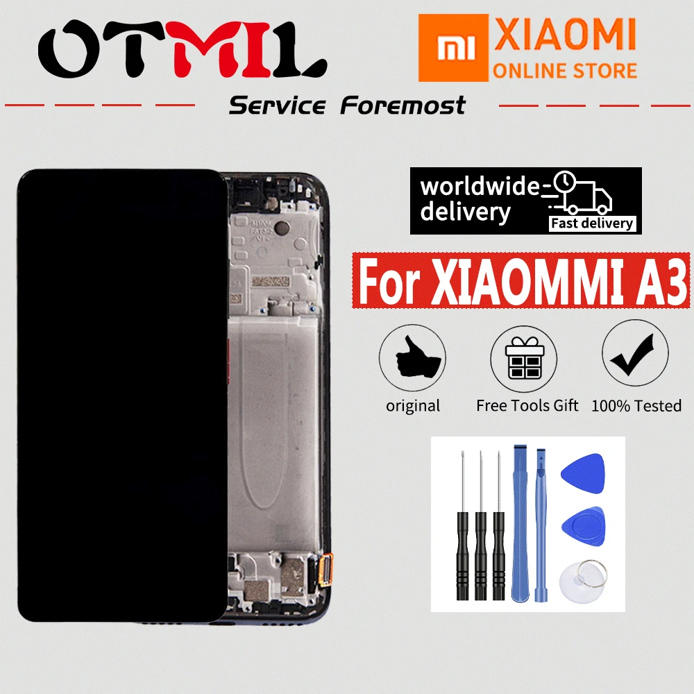 

OTMIL Original For Xiaomi Mi A3 1906F9 AMOLED LCD Display Touch Panel Digitizer Assembly Replacement 6.01" For Xiaomi CC9e LCD