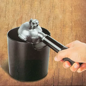 

Black Coffee Knock Box Espresso Grounds Container Residue With Handle For Barista Coffee Residue Bucket Grind ABS Waste Bin