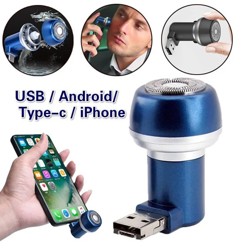Мобильный телефон бритва бритвы с USB/Micro USB/Type C/разъем освещения plug & play простой в