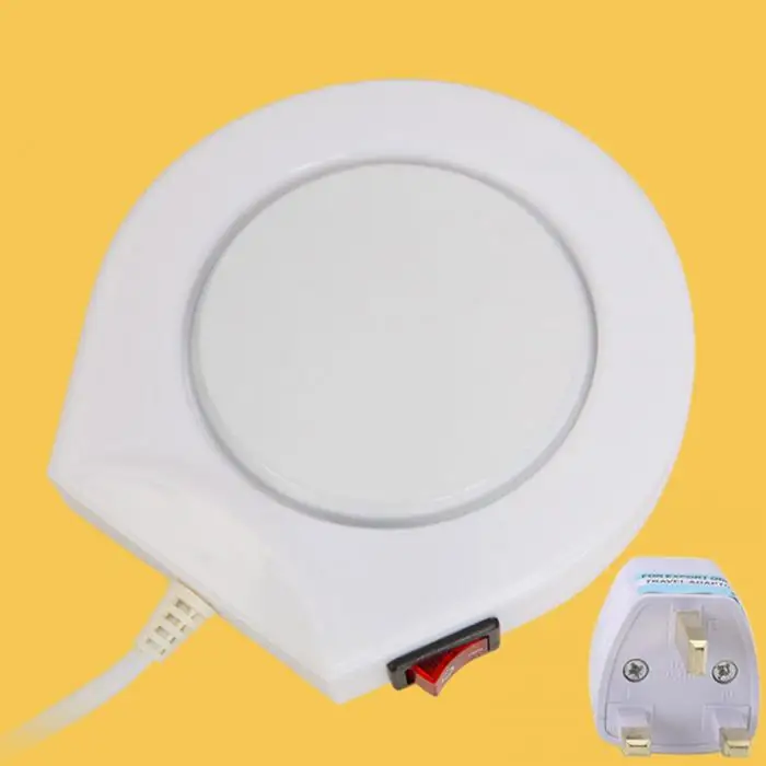 220V Электрический напиток подогреватель чашки Pad Кофе молочный напиток кружка нагревательный лоток для домашнего офиса зимние JS23