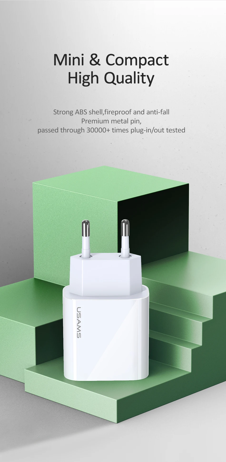 USAMS T34 Type C PD 20W Fast Charger 20W Quick Charge 4.0 3.0 QC Phone Charger US-CC118 24 Hb3d6019a279f42919a5865af3cbc8262K