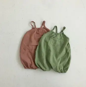

2020 New Girls Boys Overalls Cotton Linen Summer Fashion Babys Shorts 6-24 month QH545