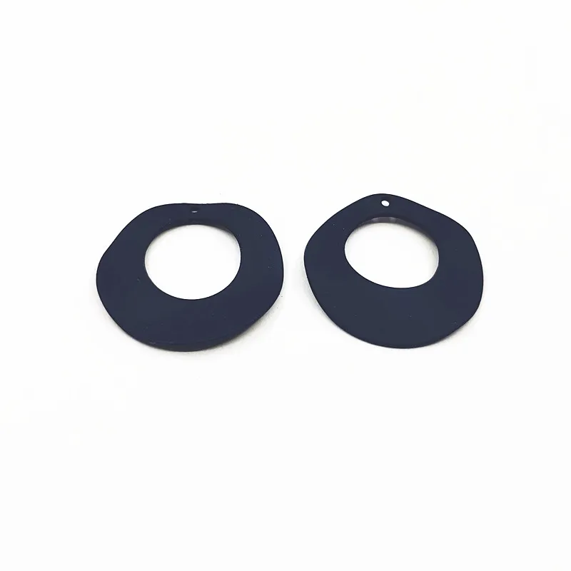 navy blue Новое поступление! 32 мм 50 шт резиновый эффект круглой формы Шарм для сережек аксессуары, детали для серег, изготовление ювелирных изделий DIY - Цвет: navy blue