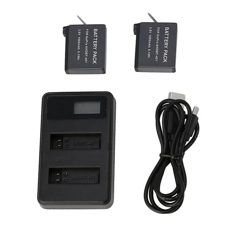2x1600 мАч батарея AHDBT-401+ двойной USB зарядное устройство комплект DXAC