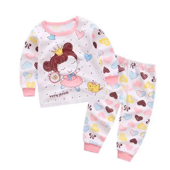 Высококачественный комплект одежды из хлопка для малышей, Детский комплект из 2 предметов для маленьких мальчиков и девочек, с принтом «Hello kitty», Лидер продаж, розовый, для 0-6 лет - Цвет: 14