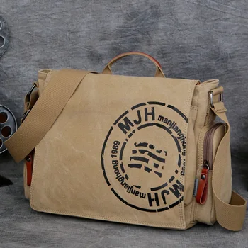 

Fashion Portable Briefcase Vintage High Capacity Business Shoulder Messenger Canvas Briefcase Bolso Hombre Bags for Men DB60BA