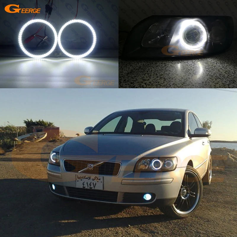 

For Volvo S40 II V50 2004 2005 2006 2007 pre Facelift Excellent Ultra bright smd led Angel Eyes DRL