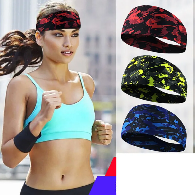 

1 Pcs Men Women Stretch Sweat Headband Ribbons Elastic Yoga Sports Hair Band Running Fitness Gym Accessories Hairband Sweatband