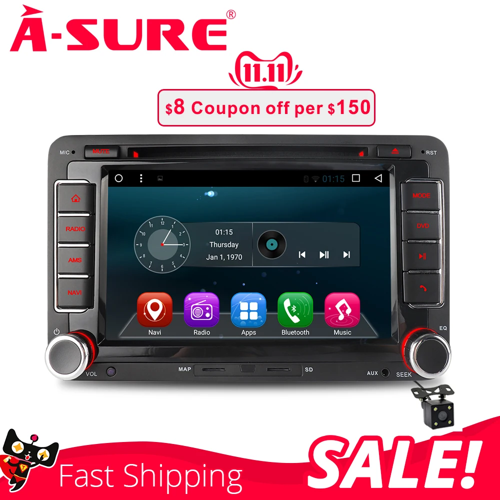 Discount A-Sure 2 Din Android Auto Radio Car DVD Player Navigation GPS for VW Golf mk6 5 Polo Jetta Tiguan Passat B6 5 cc skoda octavia 0 Discount A-Sure 2 Din Android Auto Radio Car DVD Player Navigation GPS for VW Golf mk6 5 Polo Jetta Tiguan Passat B6 5 cc skoda octavia 0