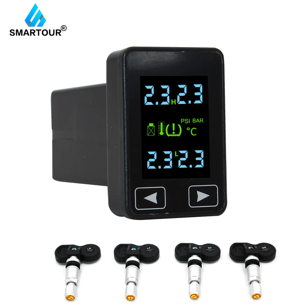 Smartour TPMS 4 Внешний датчик ЖК дисплей система мониторинга давления в шинах