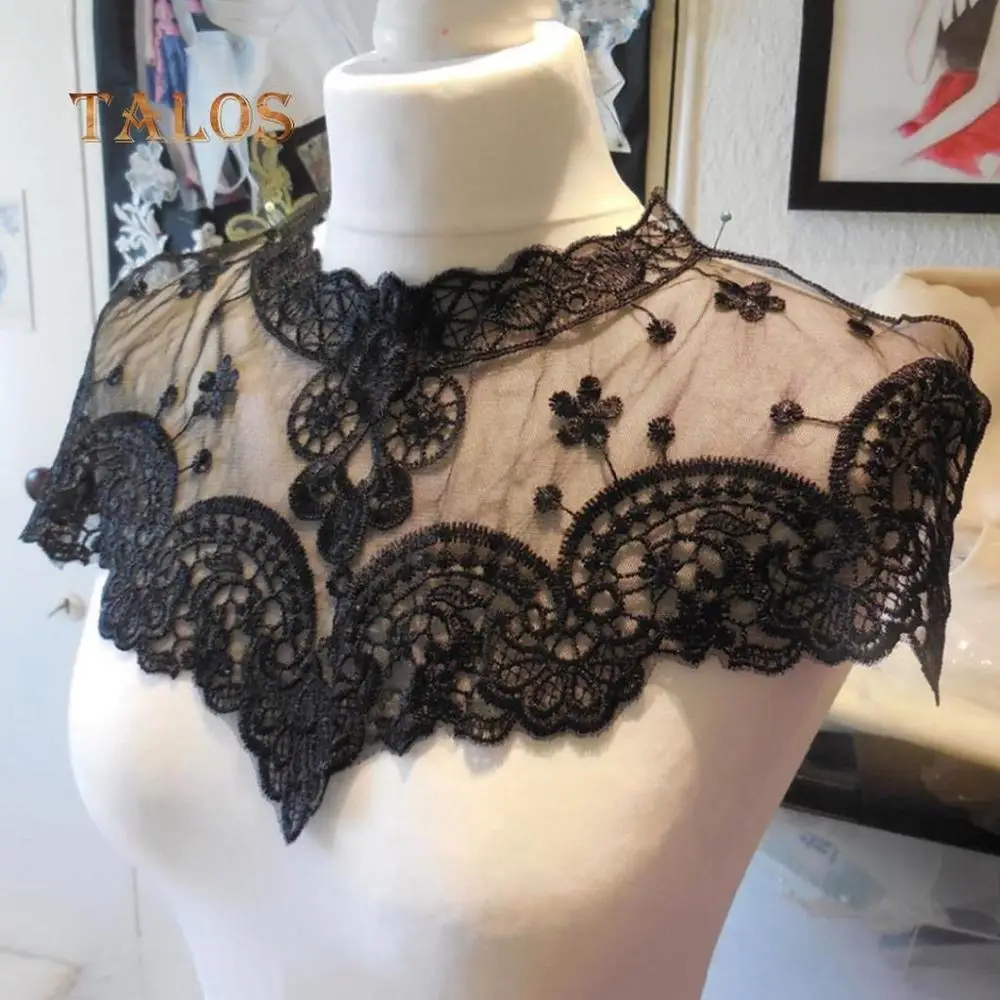 

DIY Embroidery Lace Hollow Round Neckline Collar Trim Clothes Sewing Applique Accessories