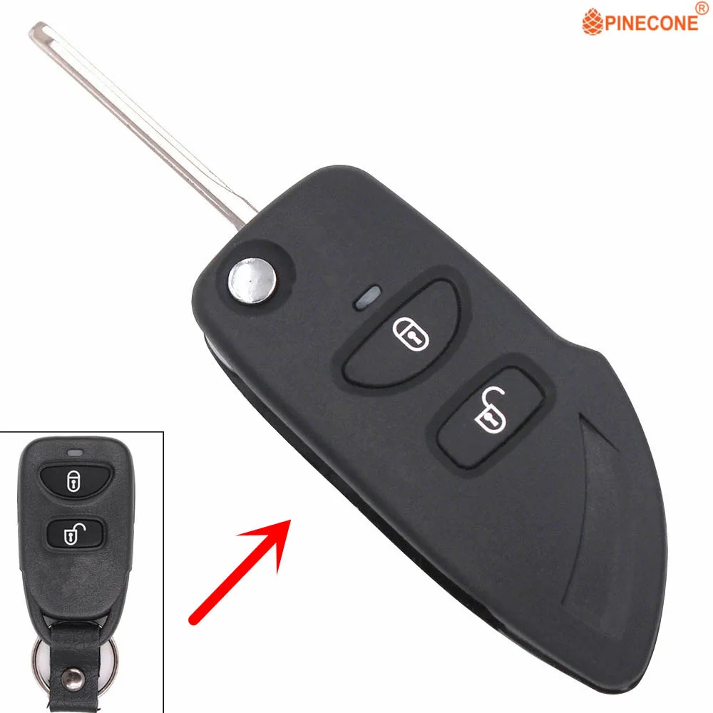 PINECONE для Kia Soul 2 + 1 кнопки обновления Флип складной автомобильный брелок Оболочка